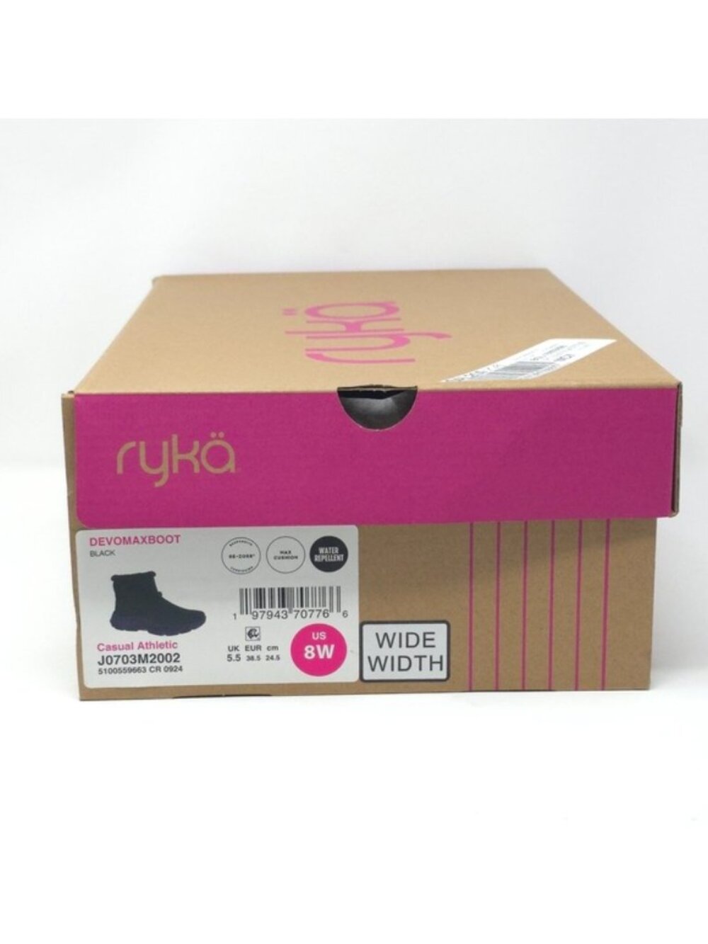 Ryka Boots Devotion Max Black Winter Zip Short Size 8W - Picture 12 of 12